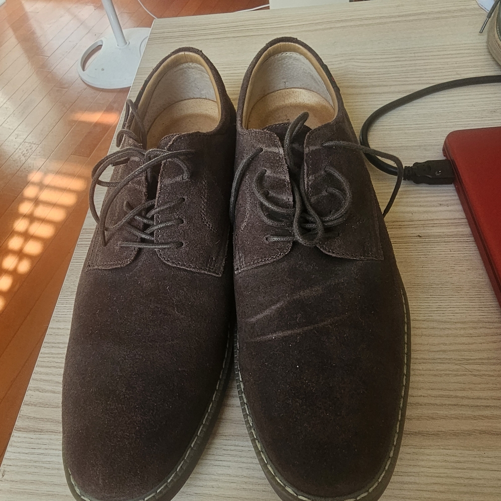G.H. Bass & Co. Dark Brown Suede Oxfords